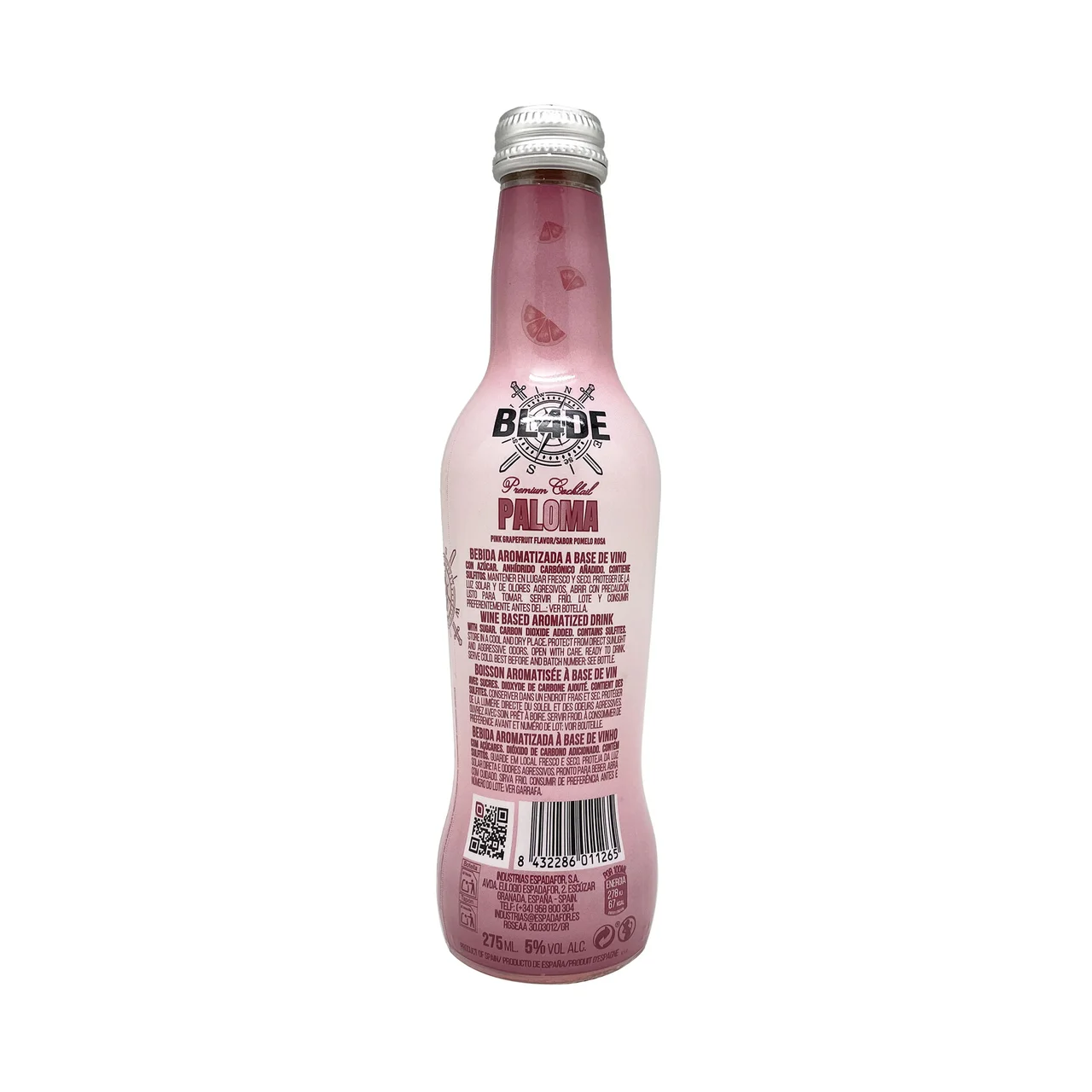 Premium Combinado spritz con sabor a paloma botella 27.5 cl.