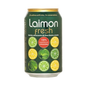 Refresco de lima limón y menta lata de 33 cl.