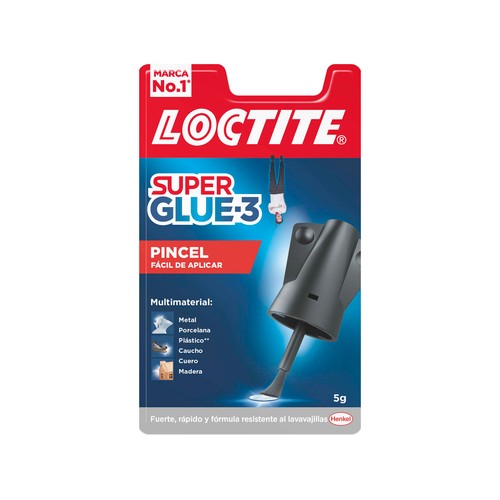 Pegamento instantáneo LOCTITE Super Glue 3, aplicación pincel, 5grs