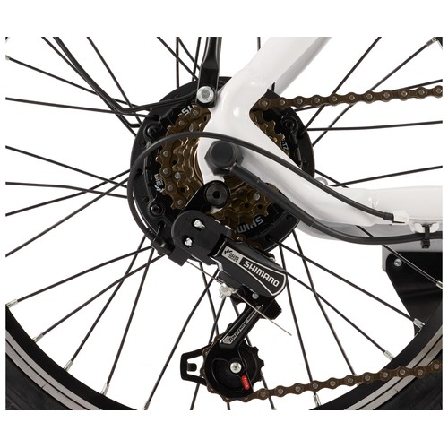 Bicicleta eléctrica plegable NILOX J1 Pro, color blanco, 250W, ruedas 20", autonomía 40Km.