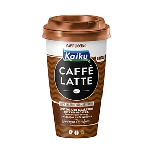 KAIKU Bebida de café Arábica de Nicaragua y Honduras, con un toque de cacao (cappuccino) Caffé latte Mr. big 370 ml.