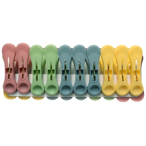 Set de 20 pinzas de plástico grandes de colores, ACTUEL.