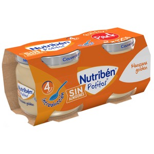 Imagen de NUTRIBÉN Potitos® de manzana golden, a partir de 4 meses NUTRIBÉN Introducción 2 x 120 g.