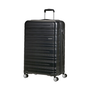 Imagen de Maleta grande rígida, de color negro, de 77 cm. tipo trolley con 8 ruedas y cierre por código, AMERICAN TOURISTER HIGH TURN.