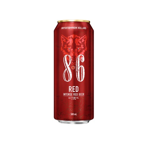 8.6 Cerveza Intense Red. lata 50 cl.
