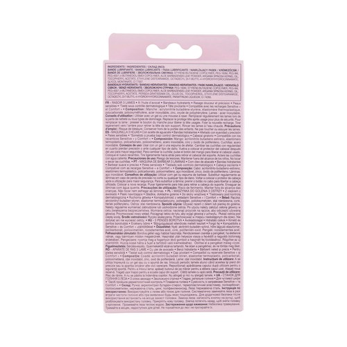 COSMIA Sensitive+ Maquinilla para depilación femenina con cabezal de 3 hojas.