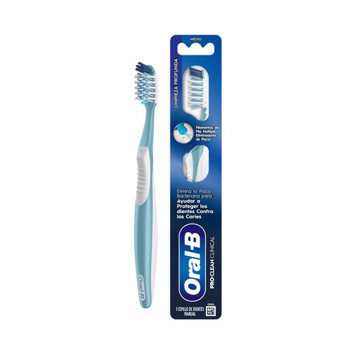 ORAL-B Pro clean clinical Cepillo de dientes con filamentos medios, anticaries y anti-placa.