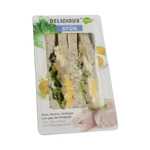 ÑAMING Sandwich de pan de molde con semillas, atún, huevo cocido y lechuga ÑAMING Delicious 200 g.