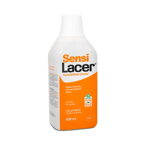 Enjuague bucal de uso diario, que ayuda a reducir la sensibilidad dental LACER Sensi 500 ml.
