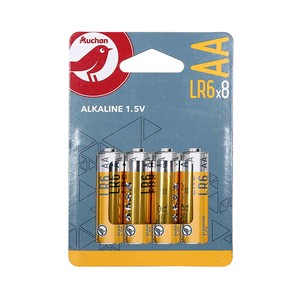 Imagen de Pack de 8 pilas alcalinas AA, LR06, 1,5V, PRODUCTO ALCAMPO.