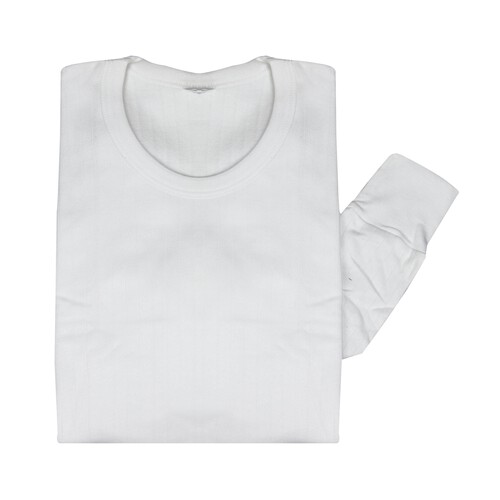 Camiseta interior de manga larga ABANDERADO Thermal, color blanco, talla L.