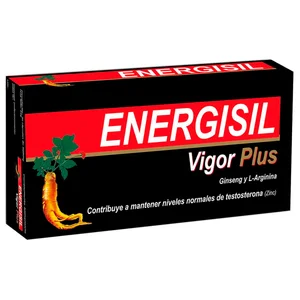 ENERGISIL Vigor plus Complemento alimenticio para el mantenimiento de los niveles de testosterona 30 cápsulas.