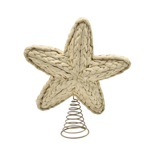 Estrella Tope decorativa para Árbol de Navidad Rattan CF, ACTUEL
