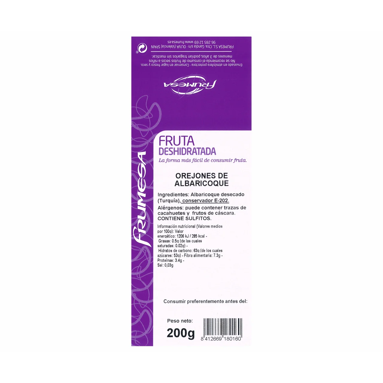 Orejones de albaricoque 200 g.