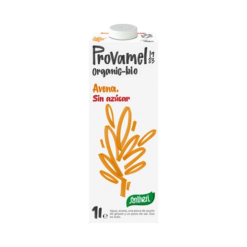 Bebida de avena sin azúcares, ecológica SANTIVERI PROVAMEL 1 l.
