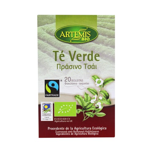 Te verde ecológico comercio justo ARTEMIS 28 g.