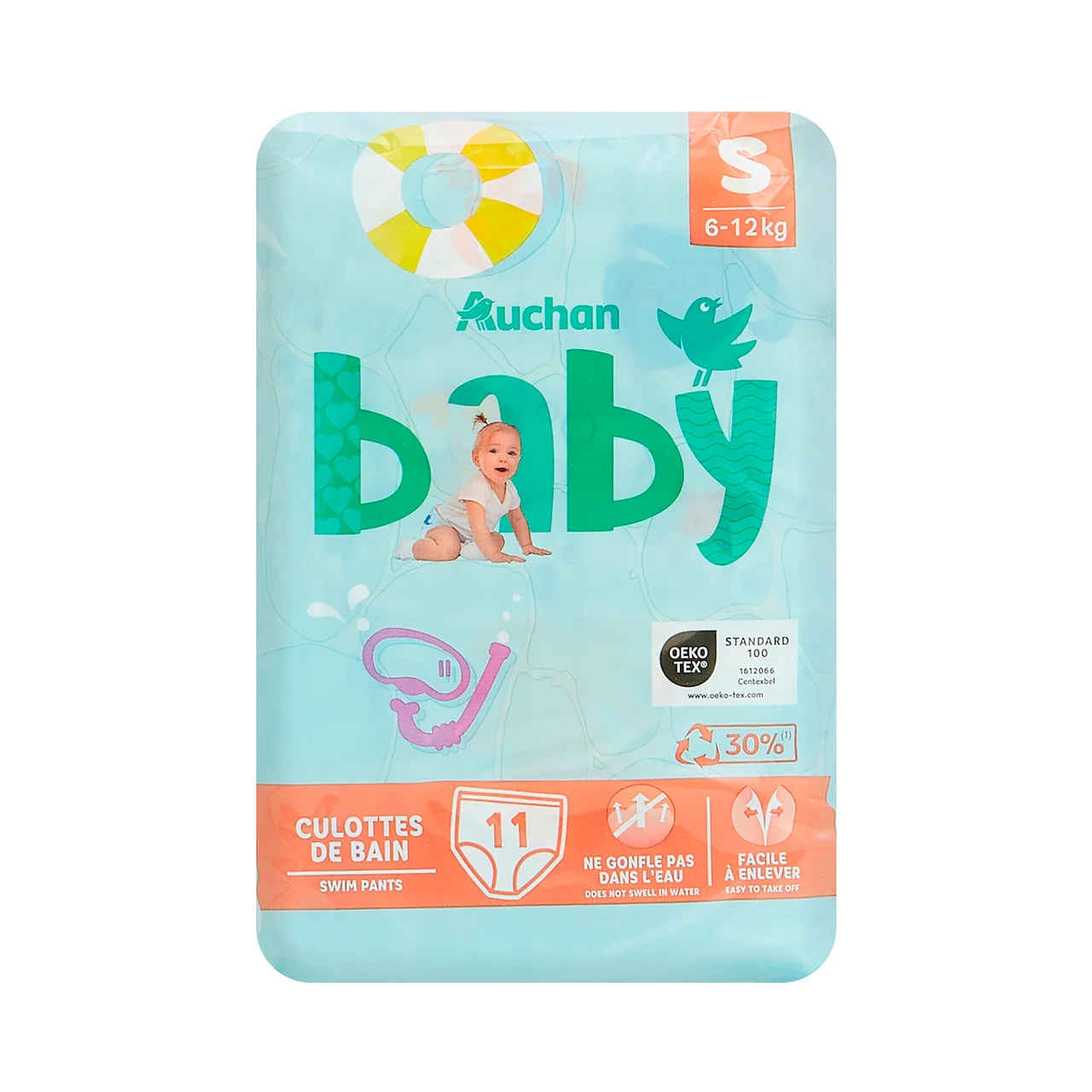 PRODUCTO ALCAMPO Baby Pañales bañador unisex (bañador desechable) talla S, para niños de 6 a 12 kilos 11 uds.