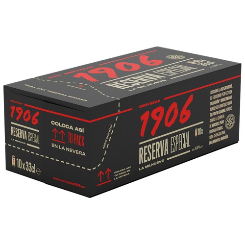 Cerveza 1906 pack de 10 latas de 33 cl.