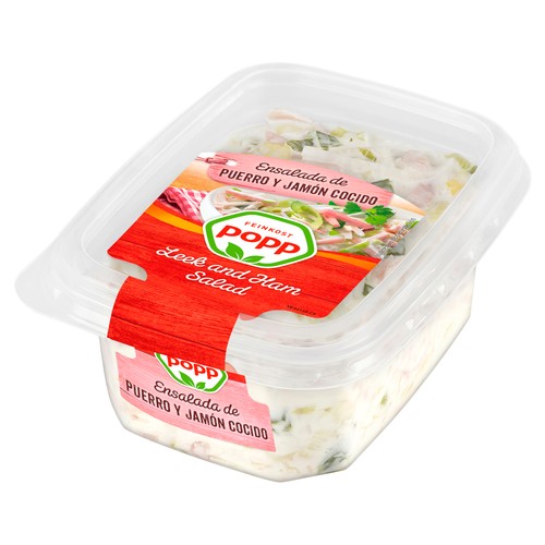POPP Ensalada refrigerada de puerro y jamón cocido POPP 200 g.