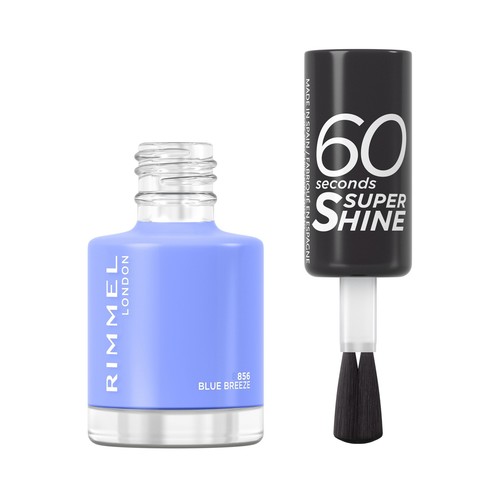 RIMMEL 60 Seconds super shine tono 856 Blue breeze Laca (esmalte) uñas de secado rápido.
