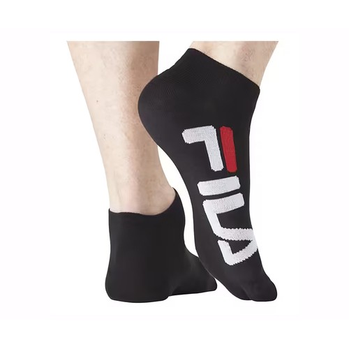 Pack 2 calcetines tobilleros FILA, color negro, talla 43/46