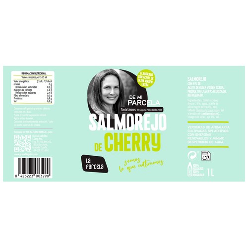 LA PARCELA Salmorejo de cherry con aceite de oliva virgen extra LA PARCELA 1 l.