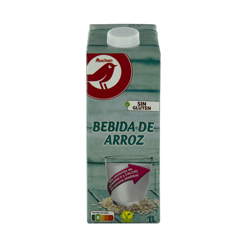 AUCHAN Bebida de arroz con alto contenido de calcio y vitamina D 1 l. Producto Alcampo