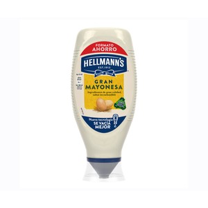 Imagen de HELLMANN'S Salsa mayonesa en formato bote bocabajo 750 ml.