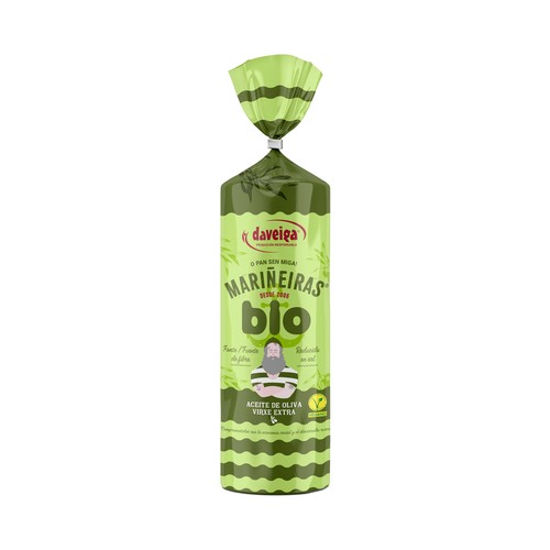 DAVEIGA Galletas marineras ecológicas con aceite de oliva virgen extra 200 g.