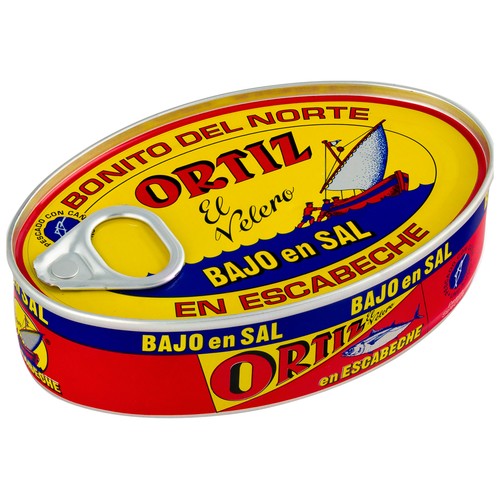 ORTIZ Bonito del norte en escabeche con contenido reducido en sal 82 g.