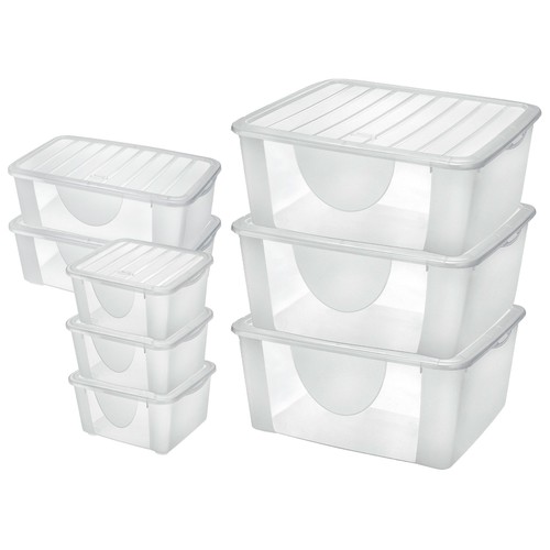 Set 8 cajas de organización 3-16l, 2-4l y 3-2l. ACTUEL