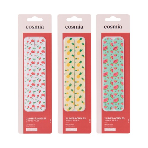 COSMIA Limas de uñas (limado suave) para uñas frágiles 2 uds.