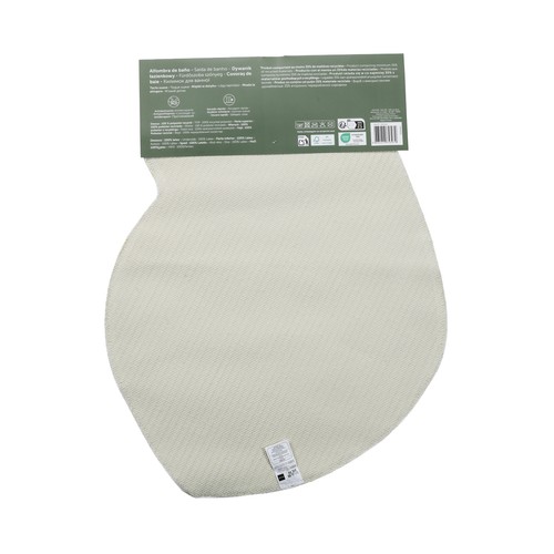 Alfombra baño color limón 55x63cm poliéster microfibra reciclado y látex 1300GSM. ACTUEL