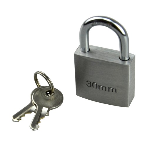 Candado de aluminio de 30 milímetros, nivel seguridad 2, PRODUCTO ALCAMPO.