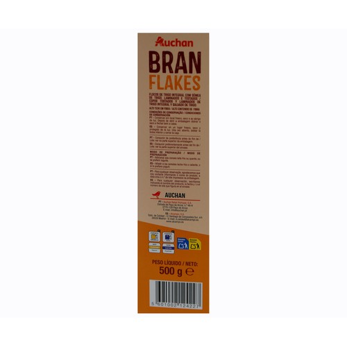 PRODUCTO ALCAMPO Cereal copo trigo con salvado bran flakes 500 g.