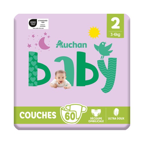 PRODUCTO ALCAMPO Baby Pañales talla 2 (3-6 kg) 60 uds.