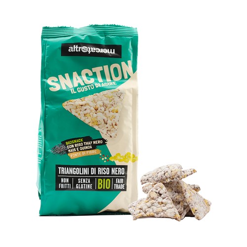 INTERMÓN OXFAM Le locas Triángulos de arroz negro, maía y quinoa ecológicos 50 g.