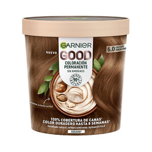 Imagen de GARNIER Coloracion permanente sin amoniaco, tono 6.0 Castaño mocaccino GARNIER Good.