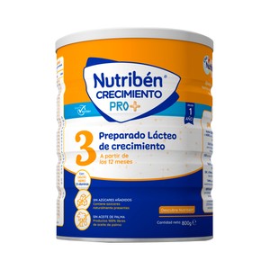 NUTRIBÉN Pro + Preparado lácteo (3) de crecimiento a partir de 12 meses 800 g.