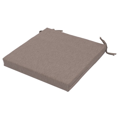 Cojín desenfundable con tejido antimanchas taupe 38x38x4,5cm , ANJOSA