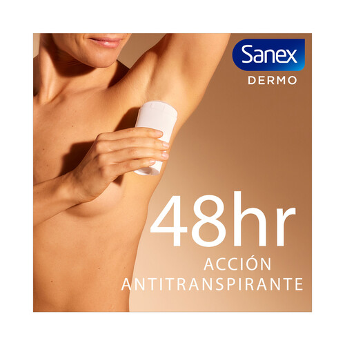 SANEX Dermo Active freshness Desodorante en stick para mujer, con protección antitranspirante hasta 48 horas 65 ml.