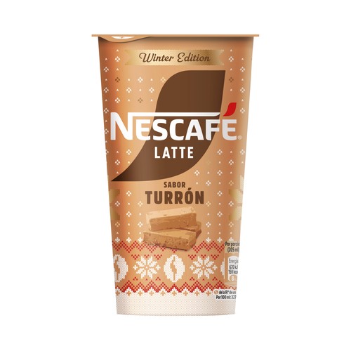 NESCAFÉ Winter edition Bebida de leche y café con sabor turrón 205 ml.