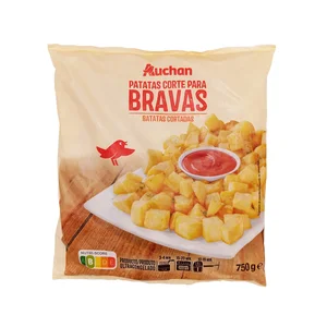 AUCHAN Patatas corte para bravas 750 g Producto Alcampo.