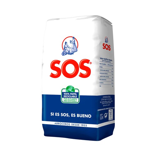 SOS Arroz redondo SOS paquete 1 kg.