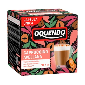 OQUENDO Café cappuccino de avellana en capsulas 12 uds. 192 g.