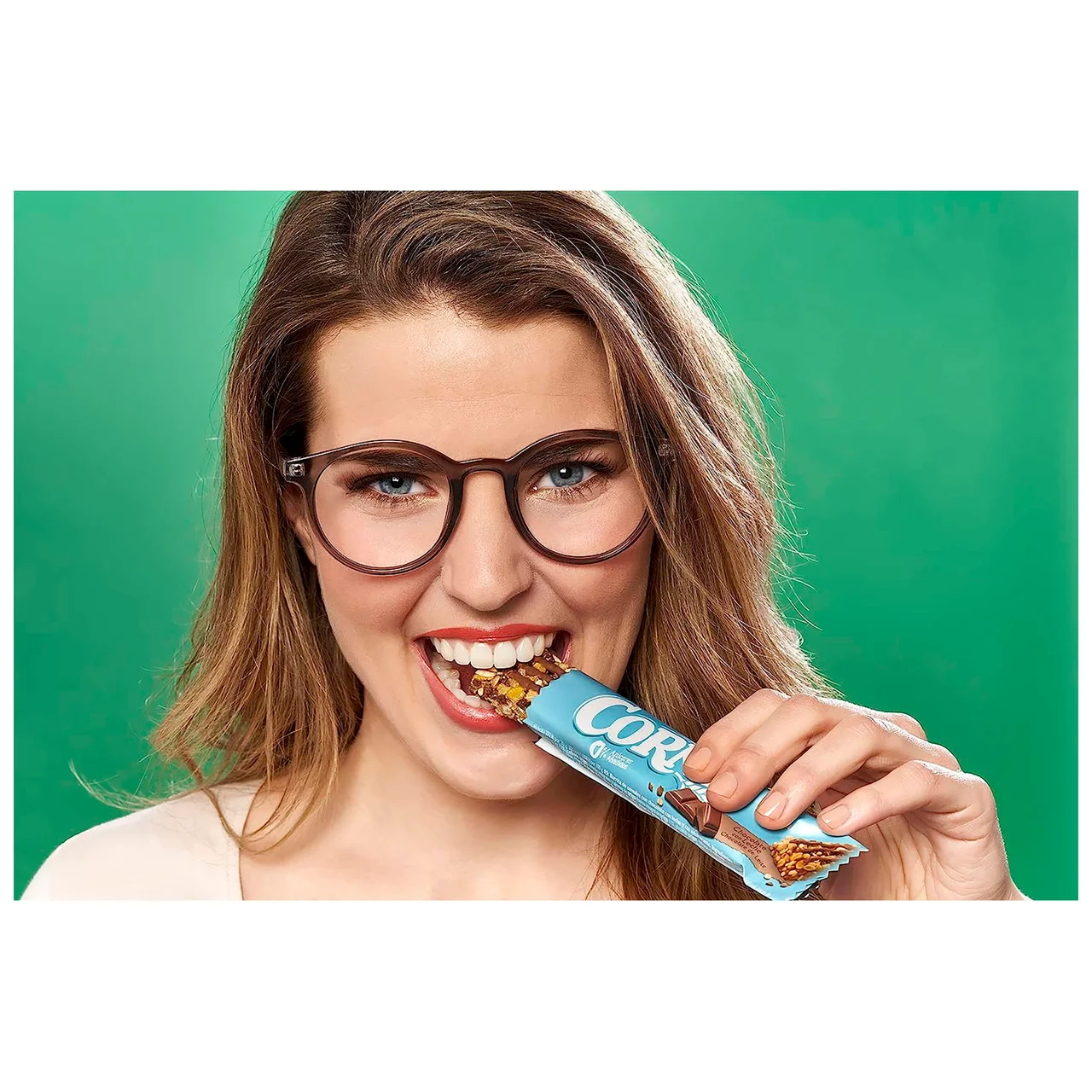 Barritas de cereales con chocolate con leche, sin azúcares añadidos 6 x 20 g.