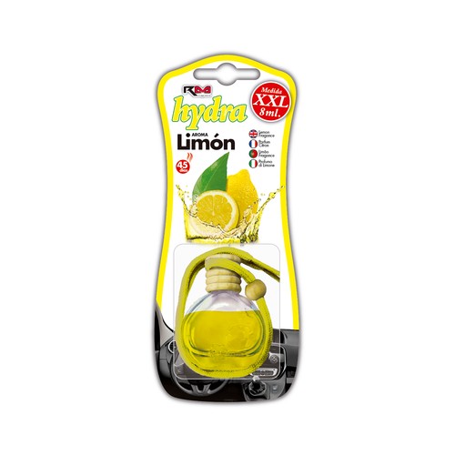 Ambientador de coche con perfumador de madera para colgar con olor a limón, ROLMOVIL.