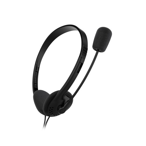 Auriculares diadema con cable QILIVE, color negro, con microfono