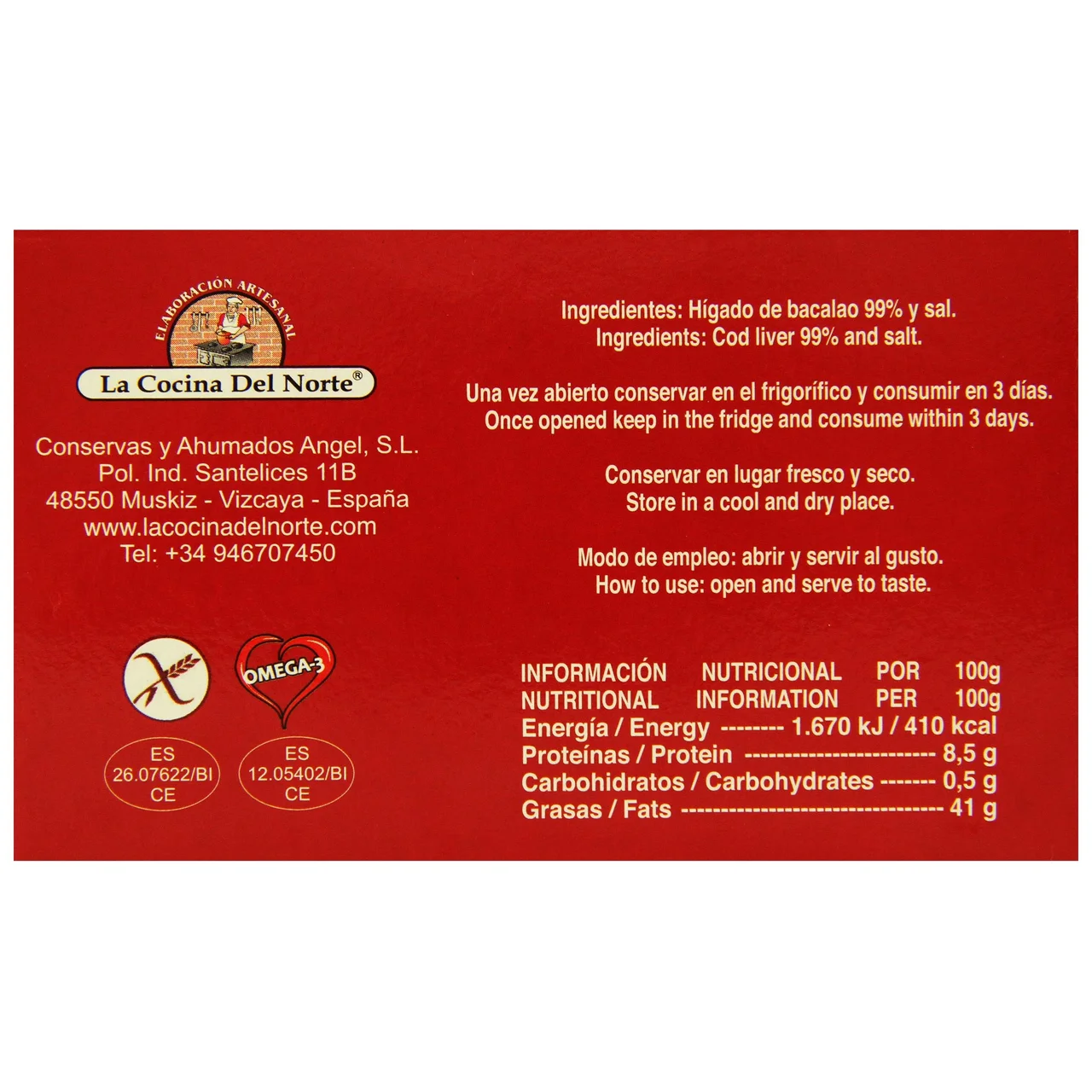 SOF Hígado de bacalao ahumado SOF 121 gramos