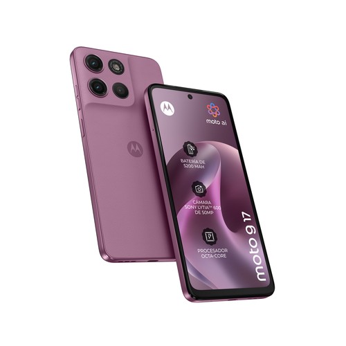 Smartphone MOTOROLA G17 Bordeaux, 4G, 256GB + 4GB Ram, pantalla 17cm (6,72")